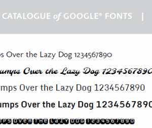 Google Fonts Catalogue Image