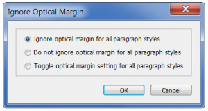 Optical Margin Alignment Script